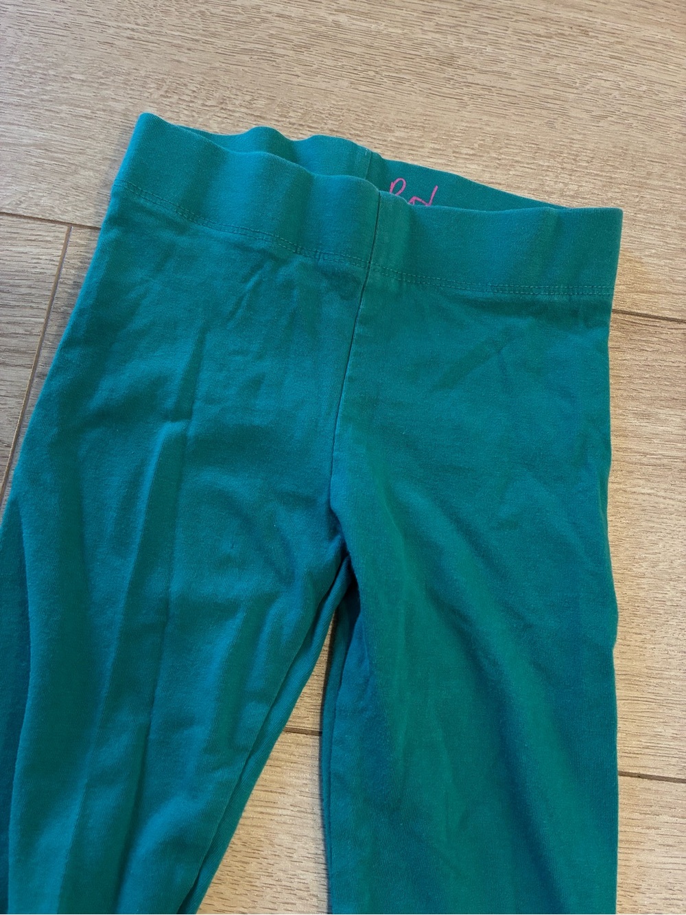 Mini Boden Girls Teal Green Cotton Blend Pull On Pants Size 4-5Y